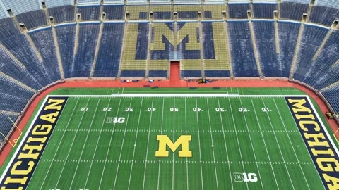 Michigan Football Stadium Stock Footage ~ Royalty Free Stock Videos | Pond5