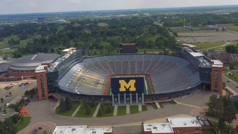 Michigan Stadium Stock Footage 112945125