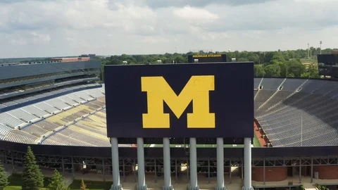 Michigan Stadium Stock Footage 112945238