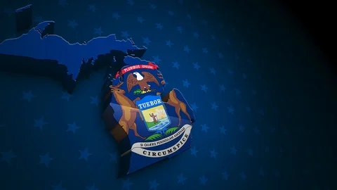 Michigan State Election Background 01 Stockbeeldmateriaal 125993475