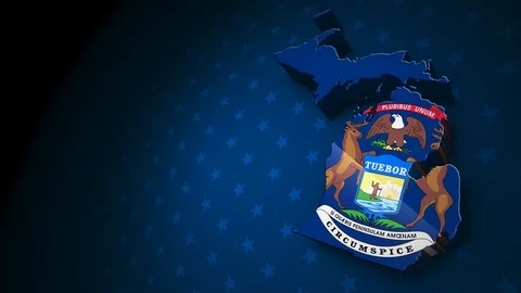 Michigan State Election Background 02 Stockbeeldmateriaal 125993494