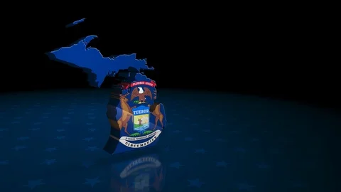 Michigan State Election Background 03 Stockbeeldmateriaal 125993602