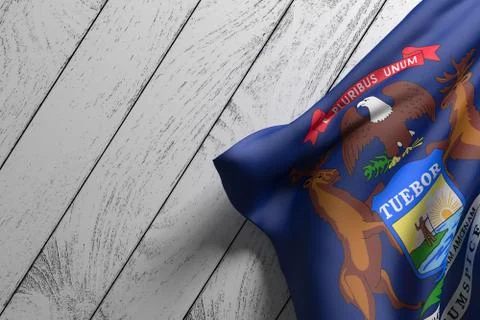Michigan State flag Stock Illustration