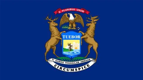 Michigan US State Flag Vector Illustration Stock-Illustration