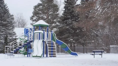 Michigan Winter Park Stock Footage 60026323