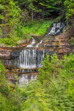 Michigan's Alger Falls Stock Photos