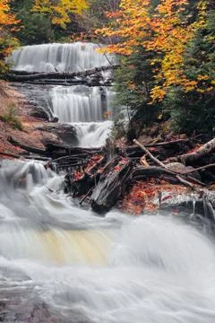 Michigan's Sable Falls Stock Photos
