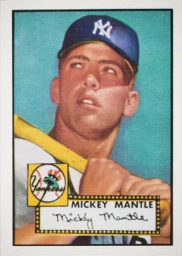 Mickey Mantle Baseball Card Illustrazione stock