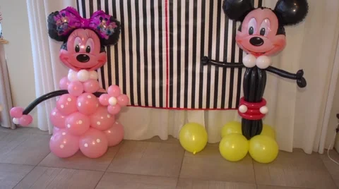 Mickey Mouse balloons Stock Footage 43569643