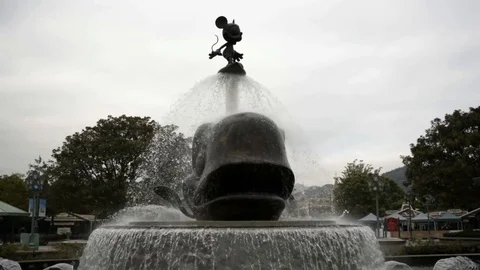 Mickey Mouse Fountain Stock Footage 106276078