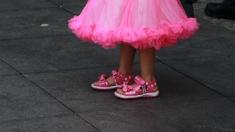Mickey Mouse Pink Shoes Stock Footage 87352219