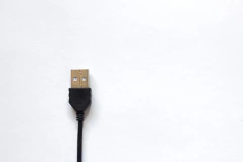 MICO USB CABLE on white background . Stock Photos