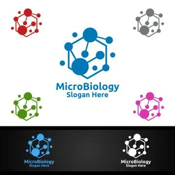Micro and Research Lab Logo for Microbiology, Biotechnology, Chemistry, or Ed Stockillustratie