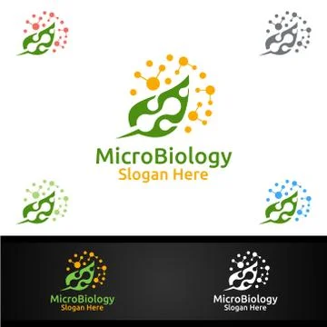 Micro and Research Lab Logo for Microbiology, Biotechnology, Chemistry, or Ed Stock-Illustration