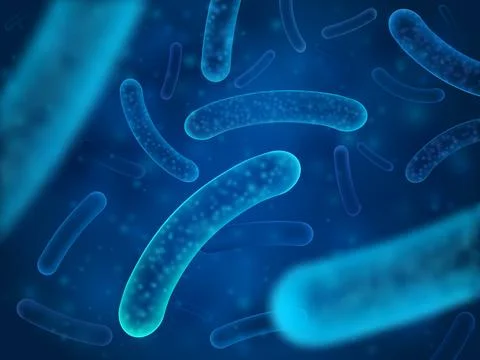 Micro bacterium and therapeutic bacteria organisms. Microscopic salmonella,.. Stock-Illustration