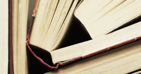 Micro of books and copy space on grey background Stock Footage 331208807