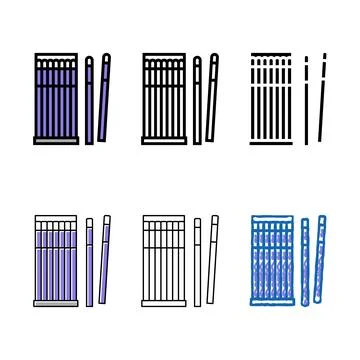 Micro brush set diversity for eyelashes color icon vector Stock Illustration