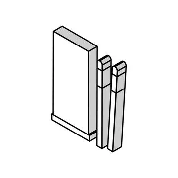 Micro brush set for eyelashes isometric icon vector illustration Illustrazione stock