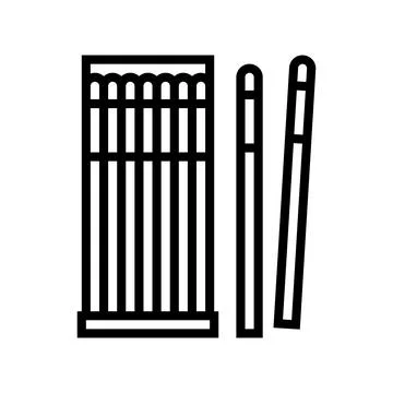 Micro brush set for eyelashes line icon vector illustration Stock Illustration