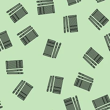 Micro brush set for eyelashes line seamless pattern Stock Illustration