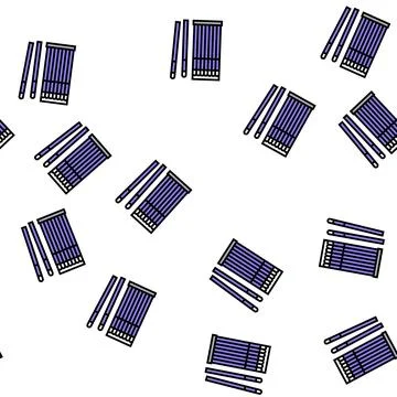 Micro brush set for eyelashes vector seamless pattern Stock Illustration