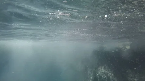 Micro bubbles under water sea - Mediterr... | Stock Video | Pond5