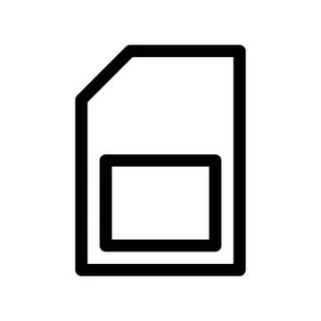 Micro card storage icon or logo illustrator Stock Illustration