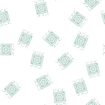 Micro chip glyph vector seamless pattern sign Illustrazione stock