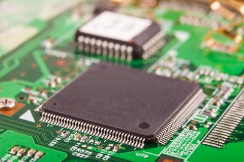 Micro chip macro Foto stock