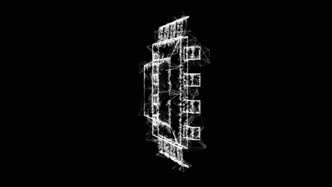 Micro-chip quantum processor CPU wireframe Stock-Footage 149044397