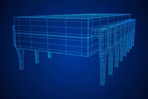 Micro-chip quantum processor Stock Illustration