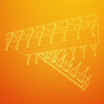 Micro-chip quantum processor Stock Illustration