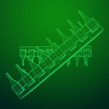 Micro-chip quantum processor Stock-Illustration