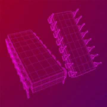 Micro-chip quantum processor Stock-Illustration
