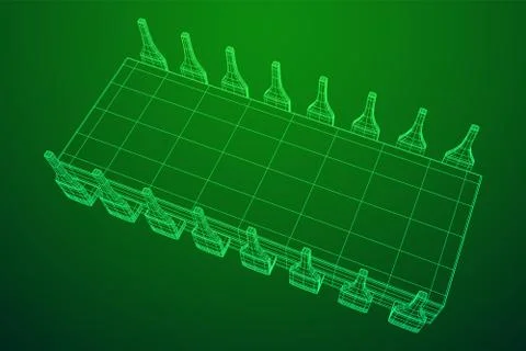Micro-chip quantum processor Stock-Illustration