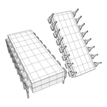 Micro-chip quantum processor Stock-Illustration