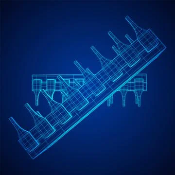Micro-chip quantum processor Stock-Illustration