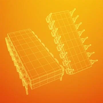Micro-chip quantum processor Stock-Illustration