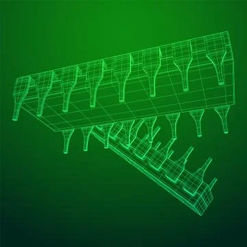 Micro-chip quantum processor Stock-Illustration