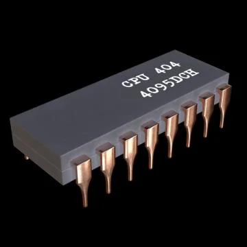 Micro-chip quantum processor Stock Illustration