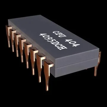 Micro-chip quantum processor Stock Illustration