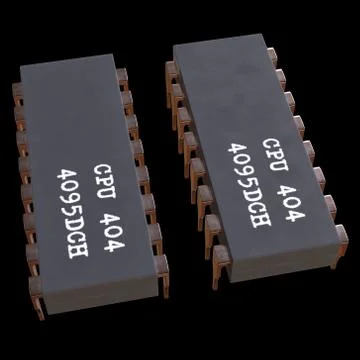 Micro-chip quantum processor Stock Illustration