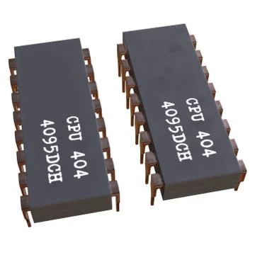 Micro-chip quantum processor Stock Illustration
