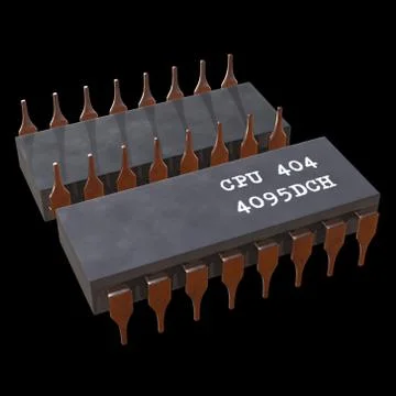 Micro-chip quantum processor Stock Illustration
