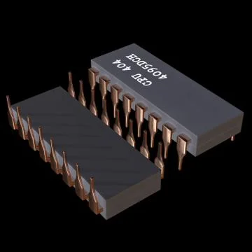 Micro-chip quantum processor Stock Illustration