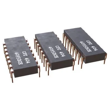 Micro-chip quantum processor Stock Illustration