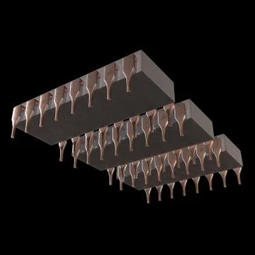 Micro-chip quantum processor Stock Illustration