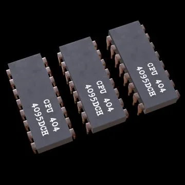 Micro-chip quantum processor Stock Illustration