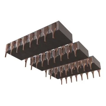 Micro-chip quantum processor Stock Illustration