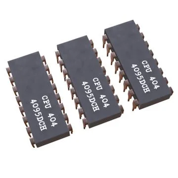 Micro-chip quantum processor Stock Illustration